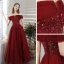 Chic / Belle Bleu Marine Robe De Soirée 2018 Princesse Glitter Métal Ceinture V-Cou Dos Nu 1/2 Manches Longue Robe De Ceremonie