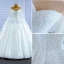 Haut de Gamme Ivoire Perlage Perle Robe De Mariée 2021 Robe Boule Encolure Dégagée Manches Longues Royal Train Mariage