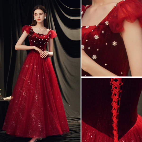 Chic / Beautiful Blushing Pink Prom Dresses 2018 A-Line / Princess Appliques Scoop Neck Backless Sleeveless Floor-Length / Long Formal Dresses