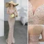 Chic / Belle Dégradé De Couleur Robe De Soirée 2018 Princesse En Dentelle Fleur Bustier Dos Nu Sans Manches Longue Robe De Ceremonie