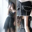 Sexy Black Rhinestone Short Cocktail Dresses Party Dresses 2021 A-Line / Princess Spaghetti Straps Sleeveless Backless Cocktail Party Formal Dresses