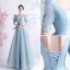 Chic / Beautiful Champagne Wedding Dresses 2018 A-Line / Princess Glitter Lace Flower Rhinestone Off-The-Shoulder Backless Sleeveless Cathedral Train Wedding
