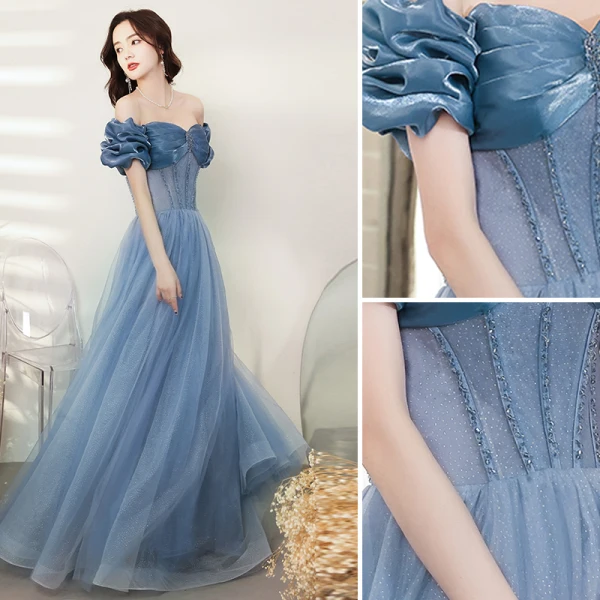 Schöne Champagner Brautkleider 2018 A Linie Mit Spitze Blumen Off Shoulder Rückenfreies Ärmellos Sweep / Pinsel Zug Hochzeit