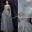 Charmant Océan Bleu Robe De Soirée 2021 Princesse De l'épaule Glitter Paillettes Sans Manches Dos Nu Longue Soirée Robe De Ceremonie