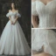 Eleganta Elfenben Korsett Bröllopsklänningar 2019 Prinsessa Spets Appliqués Beading Kristall Av Axeln Halterneck Ärmlös Chapel Train