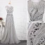 Luxe Champagne Fait main Perlage Robe De Soirée 2019 Princesse Cristal Paillettes Faux Diamant Encolure Dégagée Sans Manches Longue Robe De Ceremonie