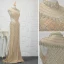 Luxe Champagne Fait main Perlage Robe De Soirée 2019 Trompette / Sirène Cristal Paillettes Col Haut Sans Manches Train De Balayage Robe De Ceremonie