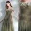 Fashion Clover Green Prom Dresses 2021 A-Line / Princess Off-The-Shoulder Short Sleeve Backless Floor-Length / Long Prom Formal Dresses