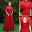 Abordable Gris Robe Demoiselle D'honneur 2018 Princesse En Dentelle Noeud Dos Nu Longueur Cheville Robe Pour Mariage