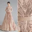 Sparkly Dark Green Sequins Evening Dresses  Prom Dresses 2021 A-Line / Princess Sash Scoop Neck Long Sleeve Backless Floor-Length / Long Evening Party Prom Formal Dresses