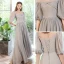 Modest / Simple Grey Bridesmaid Dresses 2022 A-Line / Princess Short Sleeve Backless Floor-Length / Long Bridesmaid Dresses