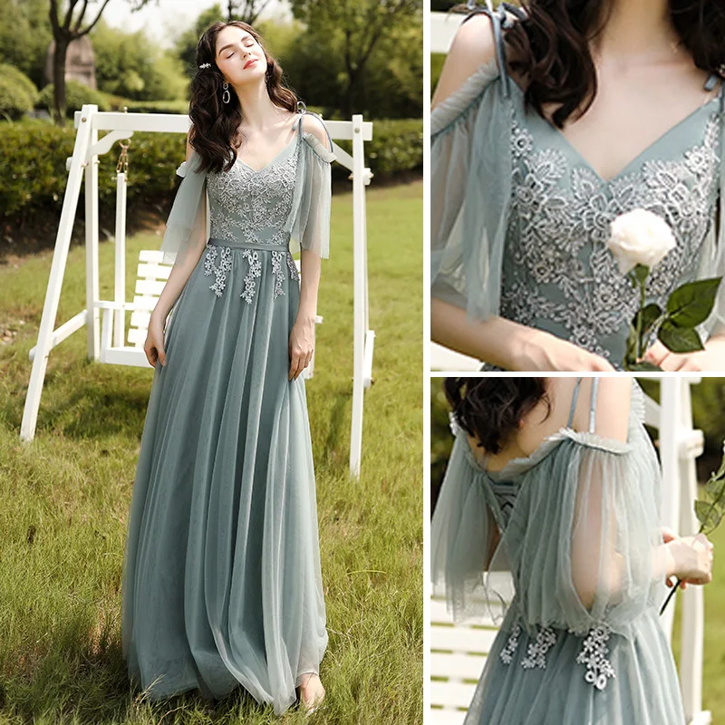 Chiffon Dress Long Gray Dresses Modest Simple Mint Green Lace Flower Bridesmaid Dresses 2021 A-Line Princess Scoop Neck Chiffon Dress Long Gray Dresses Modest Simple Mint Green Lace Flower Bridesmaid Dresses 2021 A-Line Princess Scoop Neck
