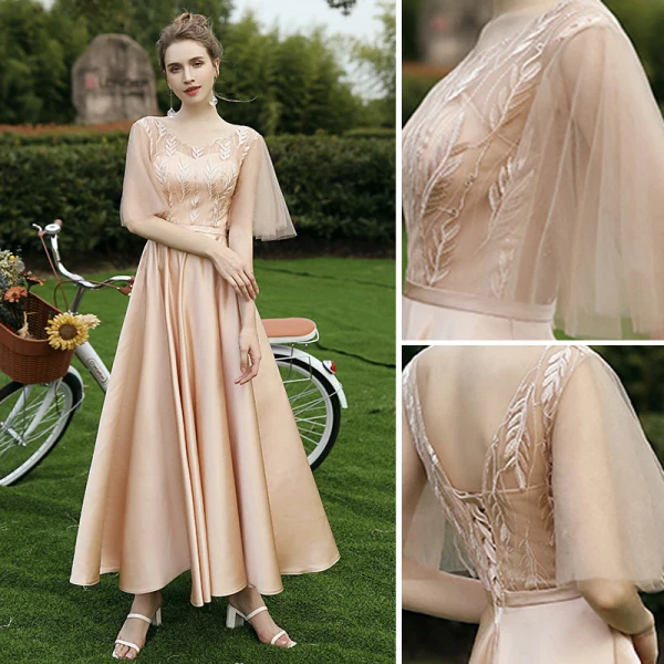 Schöne Grau Brautjungfernkleider 2018 A Linie Schleife Mit Spitze Rückenfreies Lange Kleider Für Hochzeit