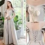 Modest / Simple Grey Satin Bridesmaid Dresses 2021 A-Line / Princess Short Sleeve Backless Floor-Length / Long Wedding Party Dresses