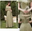 Modest / Simple Olive Green Satin Bridesmaid Dresses 2021 A-Line / Princess Short Sleeve Backless Floor-Length / Long Wedding Party Dresses