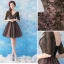 Chic / Beautiful Black Party Dresses 2019 A-Line / Princess V-Neck Beading Crystal Embroidered 1/2 Sleeves Backless Short Formal Dresses