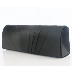 Modest Simple Black Clutch Bags Striped Velour Wedding Cocktail Party Evening Party Accessories 2019