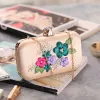 Chic / Beautiful Beige Beading Pearl Flower Metal Clutch Bags 2018