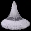 Chic / Beautiful White Wedding 2017 Tulle Embroidered Wedding Veils