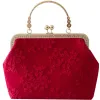 Chinese style Red Appliques Lace Clutch Bags 2020