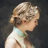 Elegante Gold Haarschmuck Braut  2017 Metall Perle Kopfschmuck