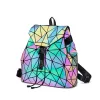 Eye-catching Luminous Geometric Multi-Colors Backpacks 2021 Holographic Reflective Women's Bags