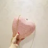 Lovely Candy Pink Glitter Heart-shaped Clutch Bags 2020