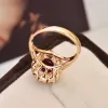 Luxury / Gorgeous Burgundy Crystal Rhinestone Lucky Faith Ring Alloy Pageant Rings 2019 Accessories