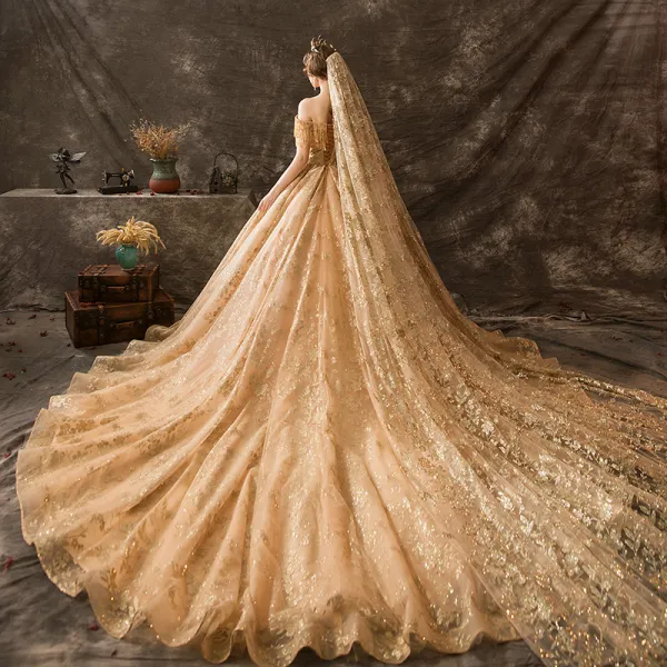 The 27 Best Gold Wedding Dresses