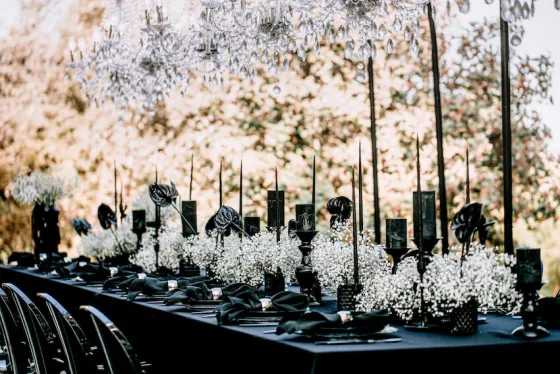 Embracing Elegance and Drama: Exploring the Popularity of Black Wedding Themes