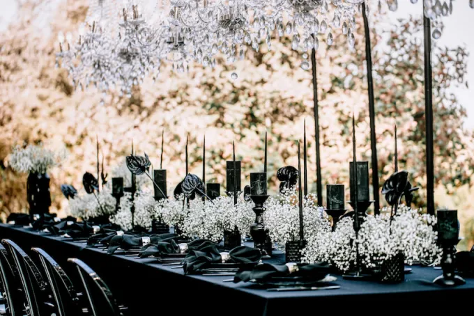 Embracing Elegance and Drama: Exploring the Popularity of Black Wedding Themes