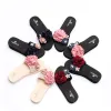 Modern / Fashion Black Summer Casual Slipper & Flip flops 2018 Artificial Flowers Pearl 5 cm Platform Wedges Open / Peep Toe Womens Shoes