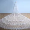 Modest / Simple White 2017 Tulle Lace Wedding Appliques Wedding Veils