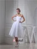 Niedliche Ein Online-schatz Trägerlose Rüsche Blumen Brautkleider Hochzeitskleid
