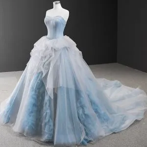 ocean blue wedding dress