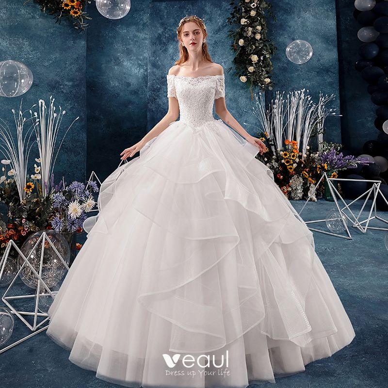 white wedding ball gowns