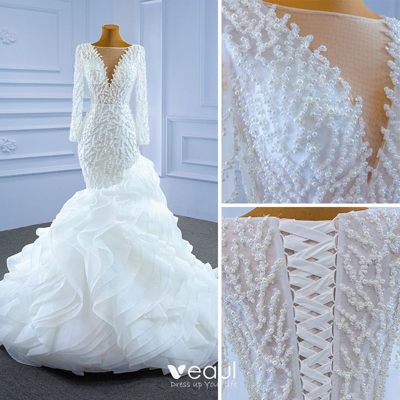 Elegant Champagne Wedding Dresses 2018 Ball Gown Lace Appliques