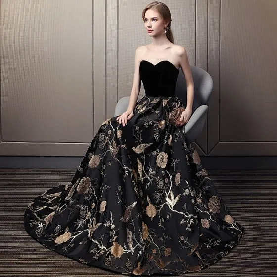 black and gold gown for debut