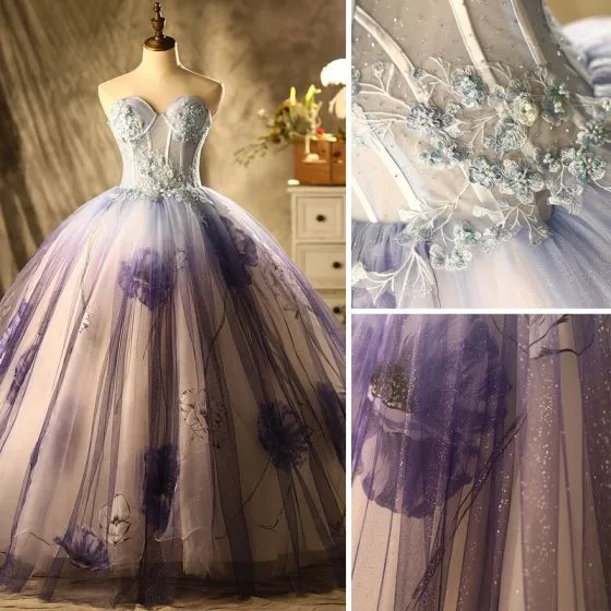 Elegant Ivory Wedding Dresses 2018 Ball Gown Lace Appliques Pierced ...