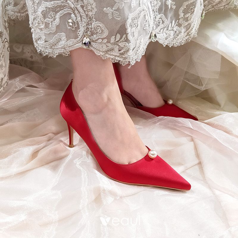 white satin wedding heels