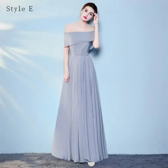 Chic / Beautiful Sky Blue Bridesmaid Dresses 2017 A-Line / Princess ...