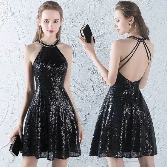 black sparkly party dress