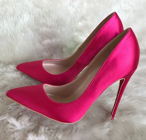 fuchsia stiletto heels