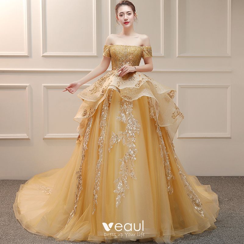 https://img.veaul.com/product/0c6521658c80509b82d50450b38d00b3/luxury-gorgeous-gold-wedding-dresses-2019-ball-gown-off-the-shoulder-short-sleeve-backless-appliques-lace-handmade-beading-sequins-cathedral-train-ruffle-800x800.jpg