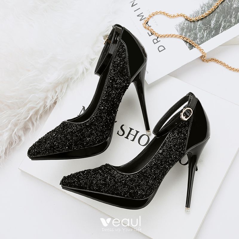 black sparkly heels prom