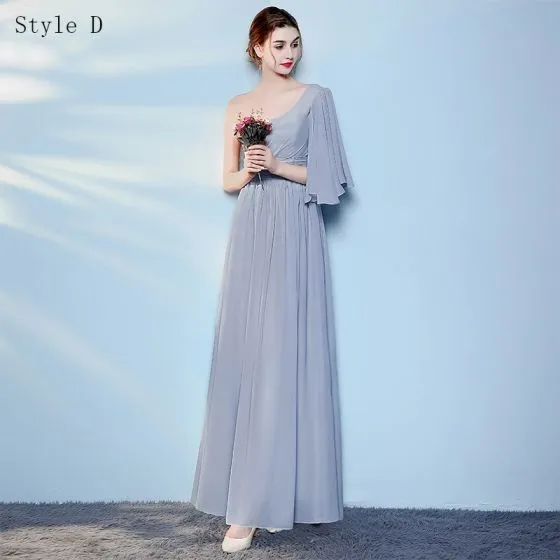 Chic / Beautiful Sky Blue Bridesmaid Dresses 2017 A-Line / Princess ...