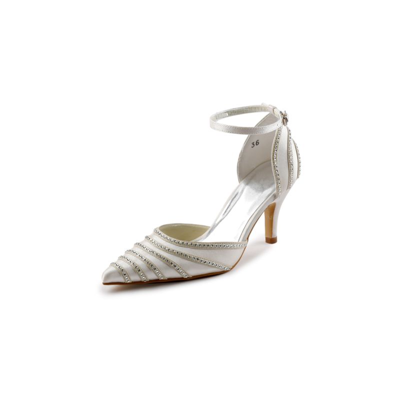 ivory court shoes mid heel