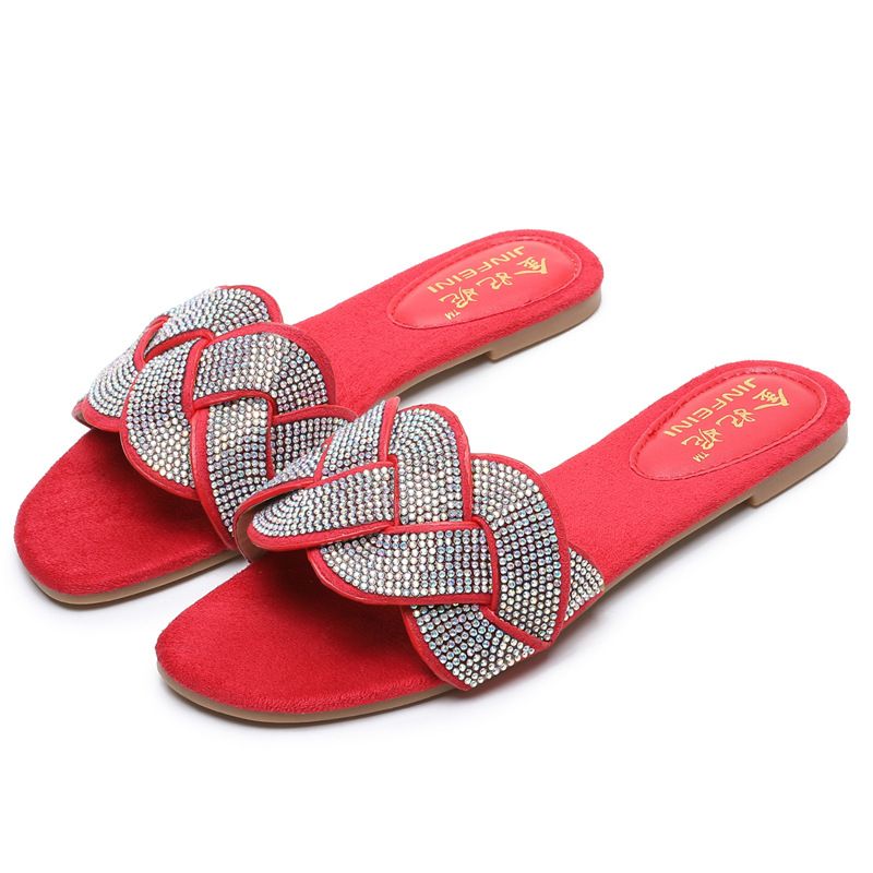 open toe flip flops womens