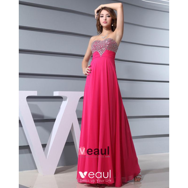 Elegant Red Carpet Evening Dresses V Neck Chiffon Pleated Satin