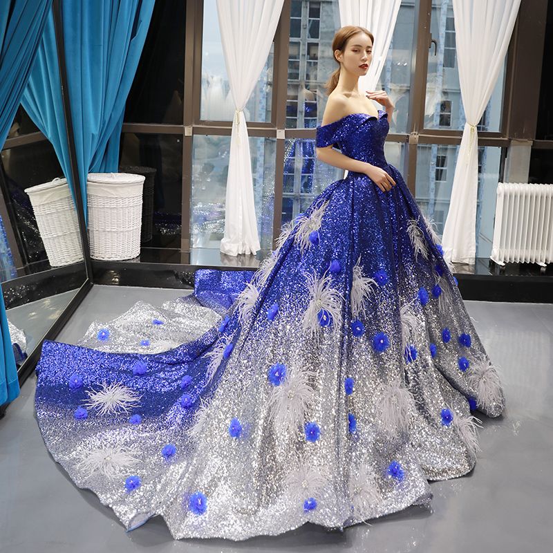 Mermaid Prom Gown,Royal Blue Evening Gowns,Beaded Party Dresses,BD9836 –  luladress